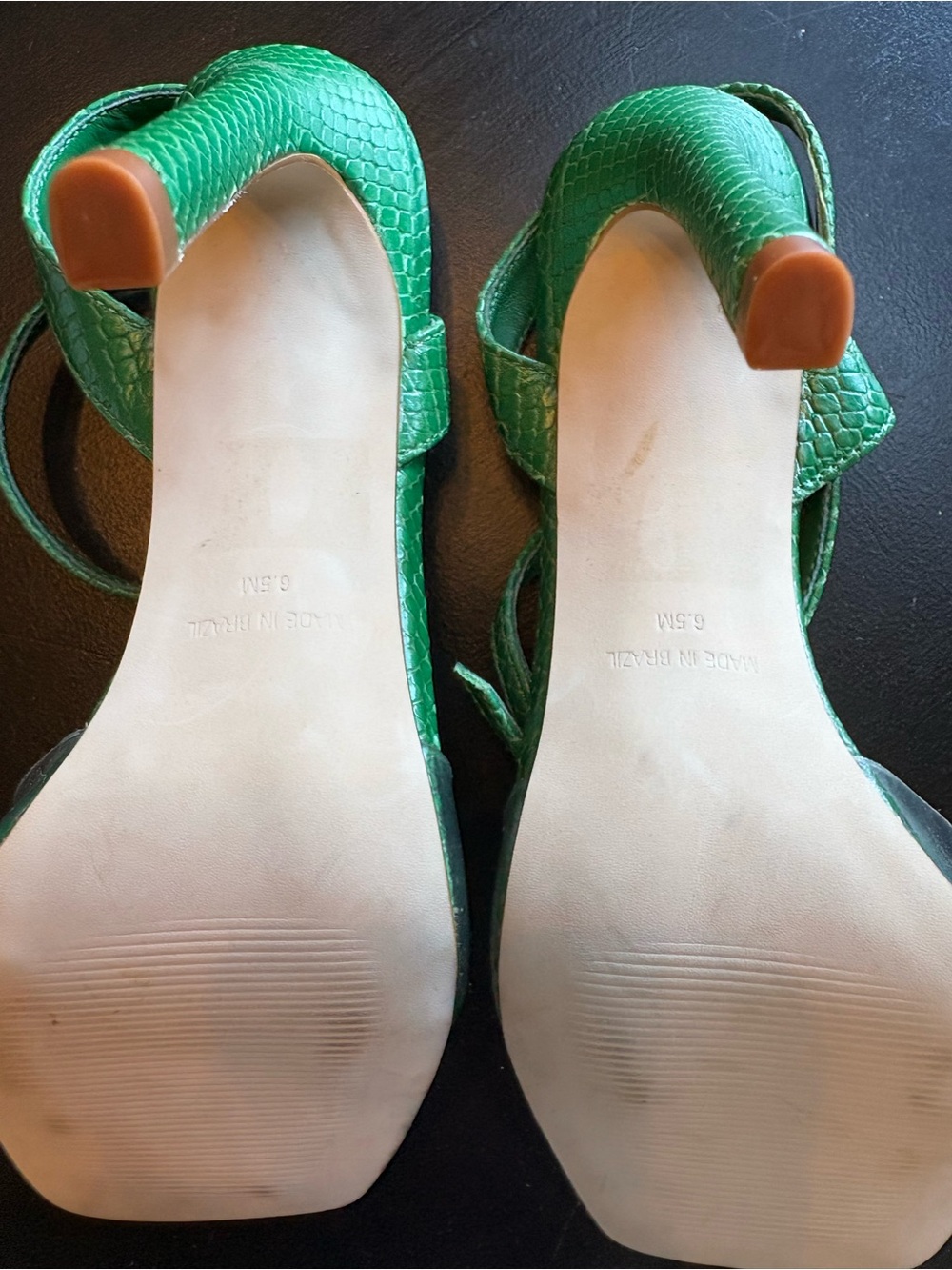Steve Madden Green Clear-Strap Stiletto Sandals - Picture 3 of 3